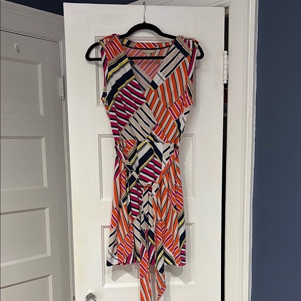 Banana Republic Pink and Black Sleeveless Sundress